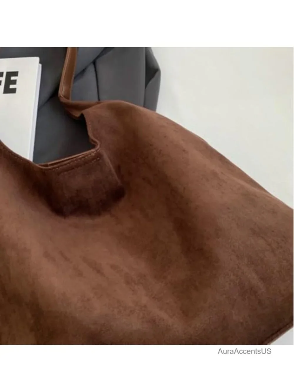Slouchy Suede Hobo Bag Top Handle Shoulder Tote Purse Women